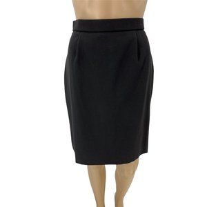 Counterparts black pencil skirt 8 back slit knee length